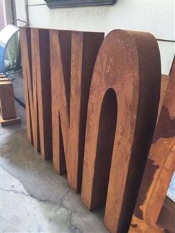 不锈钢做旧双面字